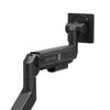Thinking Works 2:22 Curve monitor arm detail view of the arm joint and matte black finish