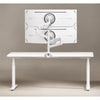 Thinking Works 2:22 Curve dual monitor arm in matte white, alternate angle
