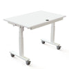 Conset DM96 height adjustable desk detail of control panel with tactile arrow buttons