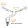 COSMAS Slim Aluminum Spring-Assisted Dual Monitor Arm